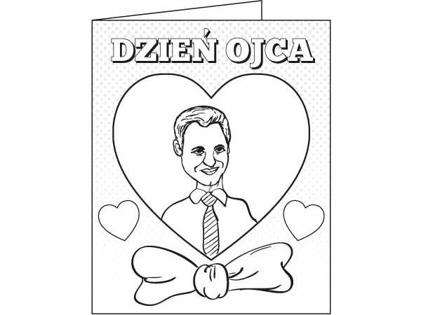 Coloring book card for fathers day